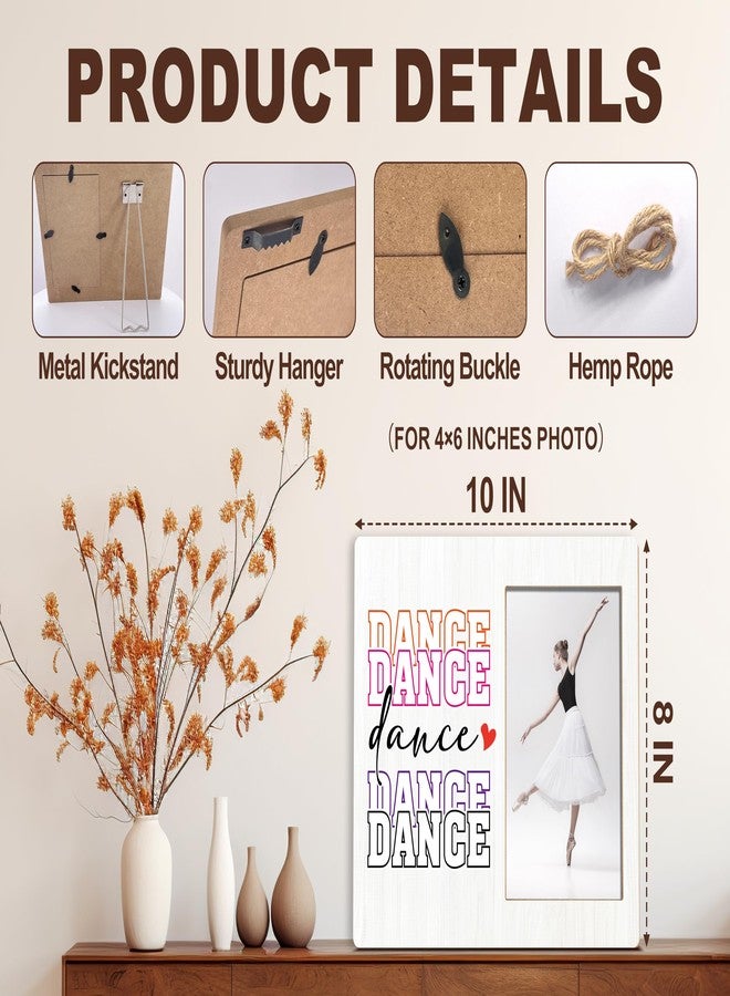 BXVRT Women Dance Photo Frame, Dancing Picture Frame, 8x10 inches, Wooden Frame, Dance Color, Appreciation Theme, Rustic Style, Tabletop & Wall Mountable - Image 2